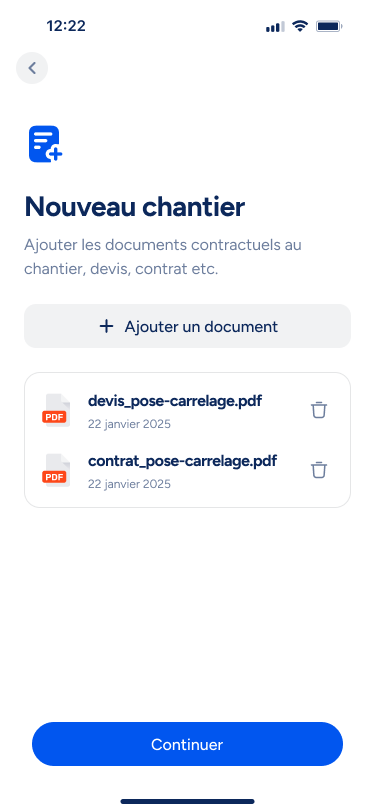 PayBat — Nouveau chantier